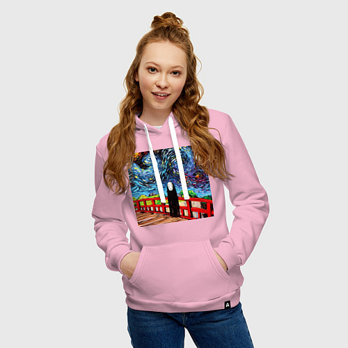 Женская толстовка-худи Безликий Гог / Светло-розовый – фото 3