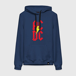 Женская толстовка-худи AC DC logo