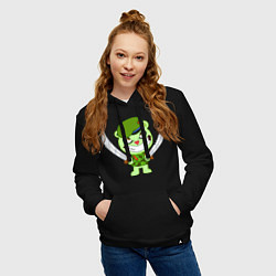 Толстовка-худи хлопковая женская Angry Flippy, цвет: черный — фото 2
