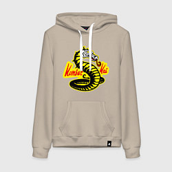 Толстовка-худи хлопковая женская Mortal Kai, цвет: миндальный