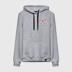 Женская толстовка-худи Лысый сфинкс