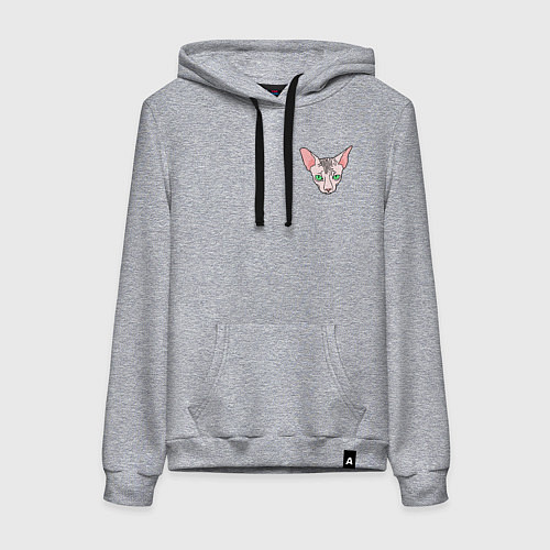 Женская толстовка-худи Лысый сфинкс / Меланж – фото 1