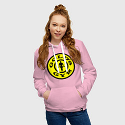 Толстовка-худи хлопковая женская Golds GYM, цвет: светло-розовый — фото 2