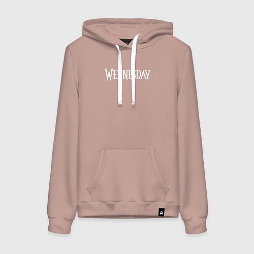 Женская толстовка-худи Wednesday Logo / Пыльно-розовый – фото 1