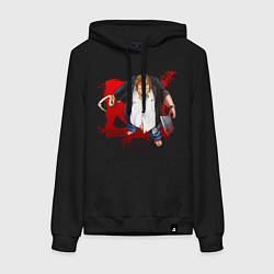 Толстовка-худи хлопковая женская Gabe Newell - Dota 2, цвет: черный