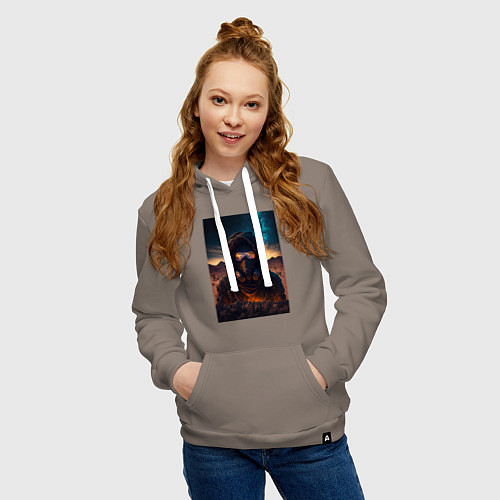 Женская толстовка-худи Пусстынный странник / Утренний латте – фото 3