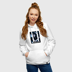 Толстовка-худи хлопковая женская Wednesday pictures, цвет: белый — фото 2