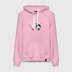 Толстовка-худи хлопковая женская Nevermore Уэнздей и Энид Синклер, цвет: светло-розовый