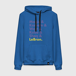 Толстовка-худи хлопковая женская Lakers players, цвет: синий
