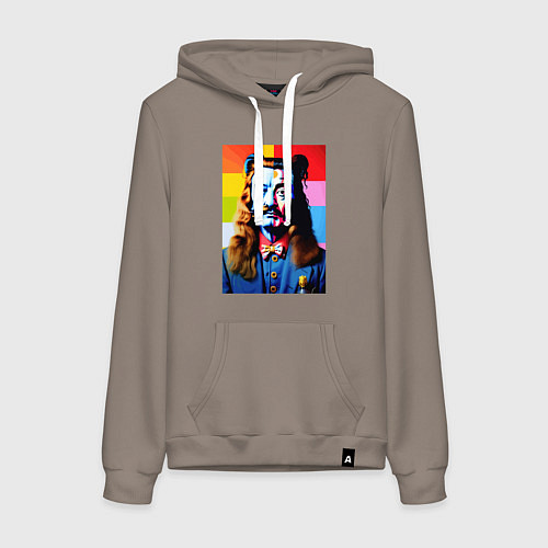 Женская толстовка-худи Salvador Dali and neural network / Утренний латте – фото 1