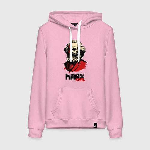 Женская толстовка-худи Karl Marx - 3 цвета / Светло-розовый – фото 1