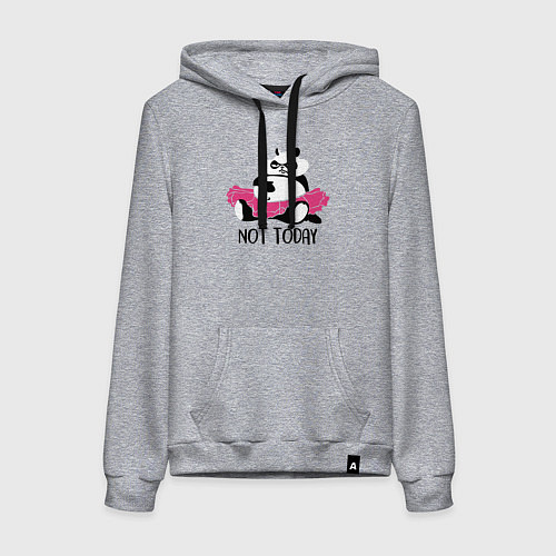 Женская толстовка-худи Ленивая панда / Меланж – фото 1