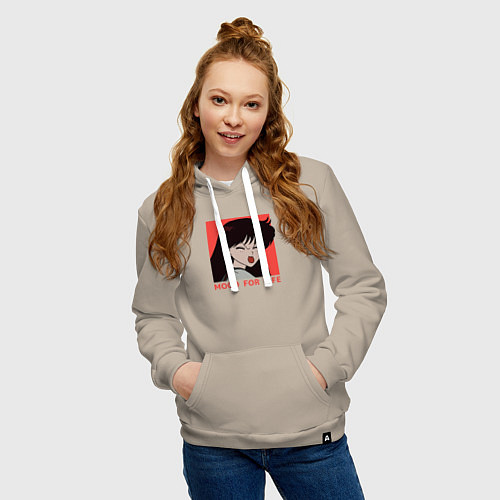 Женская толстовка-худи Рей Хино / Миндальный – фото 3