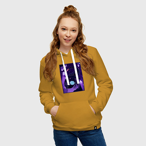 Женская толстовка-худи Subnautica подводный монстр / Горчичный – фото 3