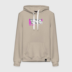 Толстовка-худи хлопковая женская Взгляд Сукуны, цвет: миндальный