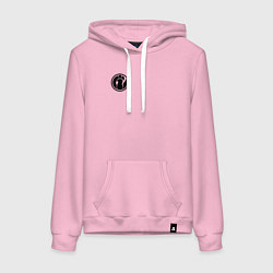 Толстовка-худи хлопковая женская Invictus Gaming лого, цвет: светло-розовый