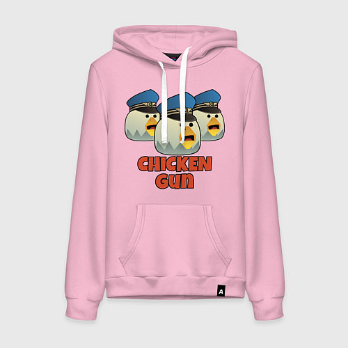 Женская толстовка-худи Chicken Gun команда синие / Светло-розовый – фото 1