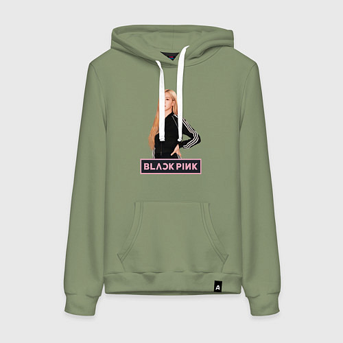 Женская толстовка-худи Блэкпинк Роза / Авокадо – фото 1