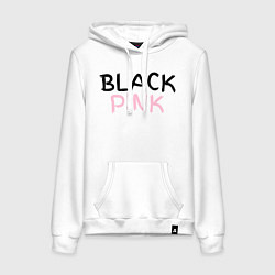 Толстовка-худи хлопковая женская Граффити BlackPink, цвет: белый