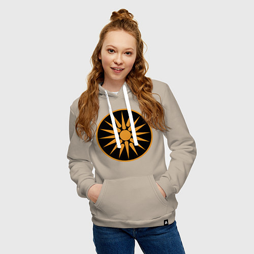 Женская толстовка-худи Македония Total War: Rome II / Миндальный – фото 3