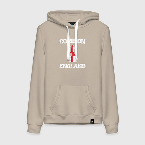 Женская толстовка-худи Come on England / Миндальный – фото 1