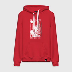 Толстовка-худи хлопковая женская Bring Me the Horizon girl, цвет: красный