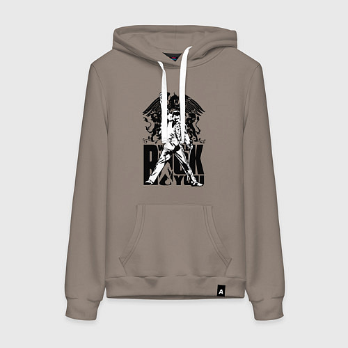 Женская толстовка-худи Queen rock you / Утренний латте – фото 1