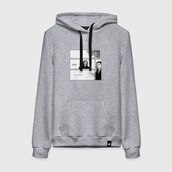 Толстовка-худи хлопковая женская Миямото Мусаси бродяга, цвет: меланж
