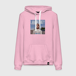 Толстовка-худи хлопковая женская Лего Лана дель Рей, цвет: светло-розовый