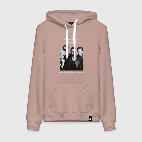 Женская толстовка-худи Depeche Mode World Violation Tour Band / Пыльно-розовый – фото 1