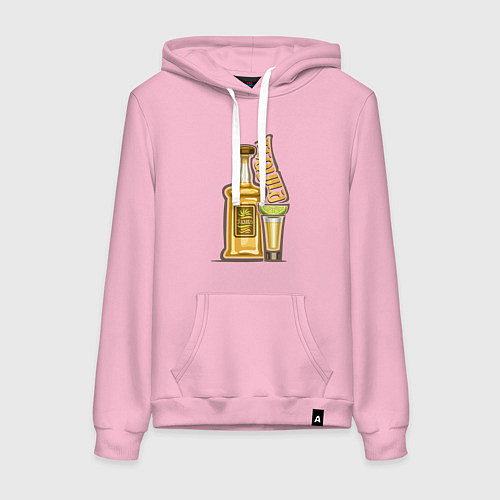 Женская толстовка-худи Текила с лаймом / Светло-розовый – фото 1