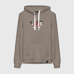 Толстовка-худи хлопковая женская Depeche Mode - Memento Mori Angels, цвет: утренний латте