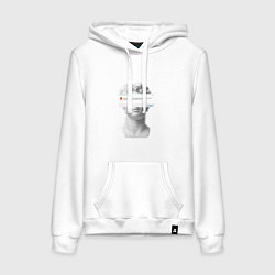 Толстовка-худи хлопковая женская Антиной error, цвет: белый