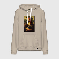 Толстовка-худи хлопковая женская Gioconda - pirat, цвет: миндальный