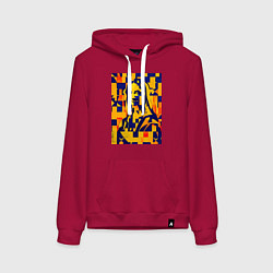 Толстовка-худи хлопковая женская Нейросеть рисует Лизу - стилизация, цвет: маджента