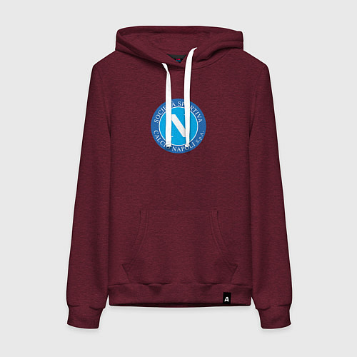 Женская толстовка-худи Napoli fc sport / Меланж-бордовый – фото 1
