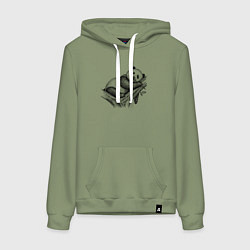 Женская толстовка-худи Панда жует бамбук