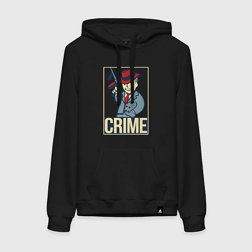 Женская толстовка-худи Vault crime / Черный – фото 1