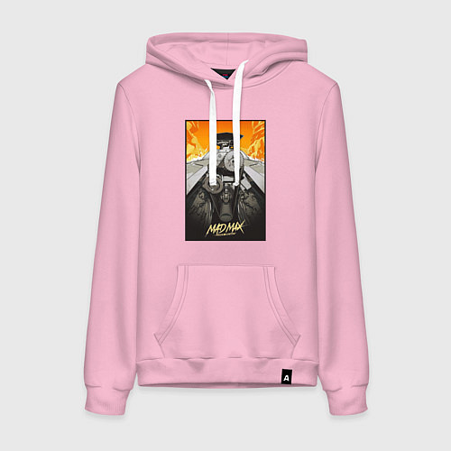Женская толстовка-худи Безумный Макс - мотор / Светло-розовый – фото 1
