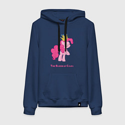 Толстовка-худи хлопковая женская Королева тортиков Пинки Пай, цвет: тёмно-синий