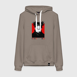 Толстовка-худи хлопковая женская Чосо - Магическая битва, цвет: утренний латте