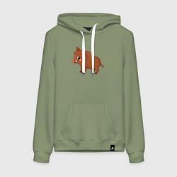 Женская толстовка-худи Милый кабанчик