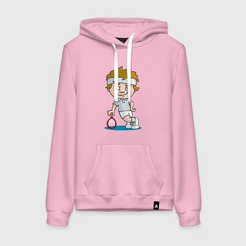 Женская толстовка-худи Теннисист / Светло-розовый – фото 1