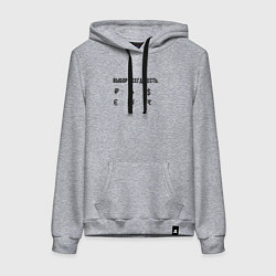 Толстовка-худи хлопковая женская Выбор есть всегда, цвет: меланж