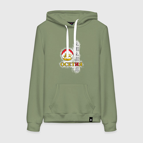 Женская толстовка-худи Алания Осетия и герб / Авокадо – фото 1