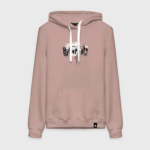 Женская толстовка-худи Бушкрафт - навигация / Пыльно-розовый – фото 1