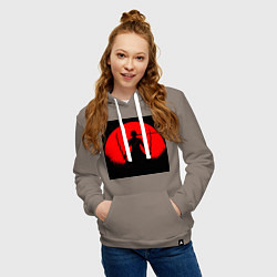 Толстовка-худи хлопковая женская Зоро Ророноа охотник на пиратов, цвет: утренний латте — фото 2