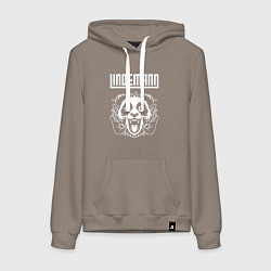 Толстовка-худи хлопковая женская Lindemann rock panda, цвет: утренний латте