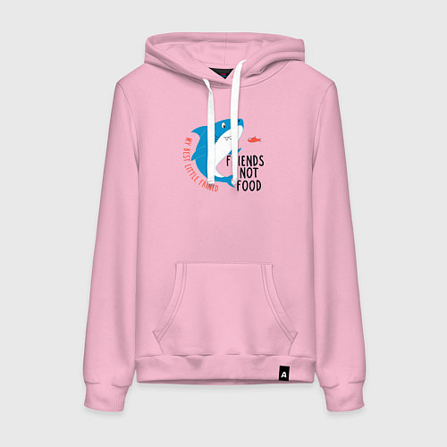 Женская толстовка-худи Мой лучший маленький друг не еда / Светло-розовый – фото 1