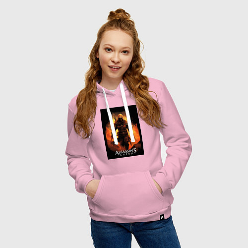 Женская толстовка-худи Assassins creed песочная буря / Светло-розовый – фото 3